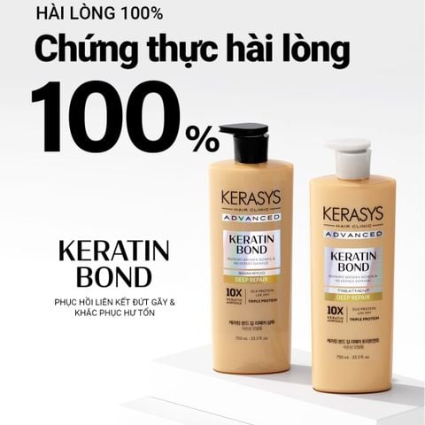 Kerasys Dầu xả Advanced Keratin Bond Deep Repair Treatment 600ml