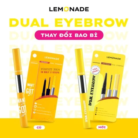 Lemonade Kẻ mày Dual Eyebrow 0.25g + 2.5g