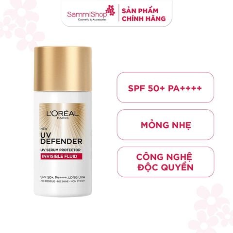 Loreal kem chống nắng Loreal Paris UV Defender Serum Invisible Fluid SPF 50+/PA ++++ Long UVA 50ml