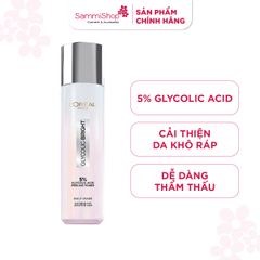 Loreal Nước hoa hồng glycolic bright glowing peeling toner 128ml