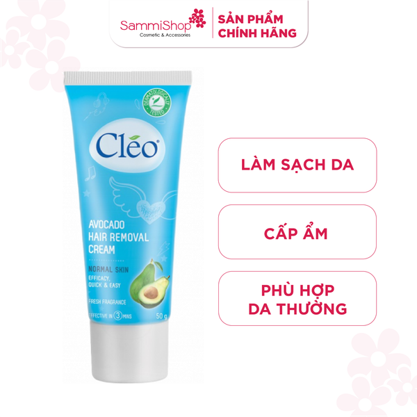 Cleo Kem Tẩy Lông Da Thường Avocado Hair Removal Cream Normal Skin 50g