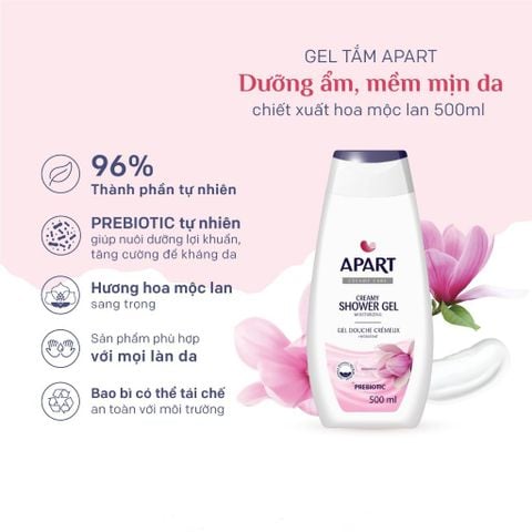 Apart Gel tắm Creamy Bath Foam Moisturizing 500ml