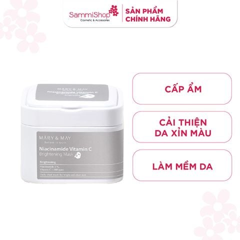 Mary&May Mặt nạ giấy Niacinamide Vitamin C Brightening Mask 30 miếng