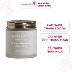 Mary&May Mặt nạ đất sét CICA TeaTree Soothing Wash off Pack 125g