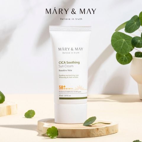 Mary&May Kem chống nắng CICA SOOTHING SUN CREAM SPF50+ PA++++ 50ml