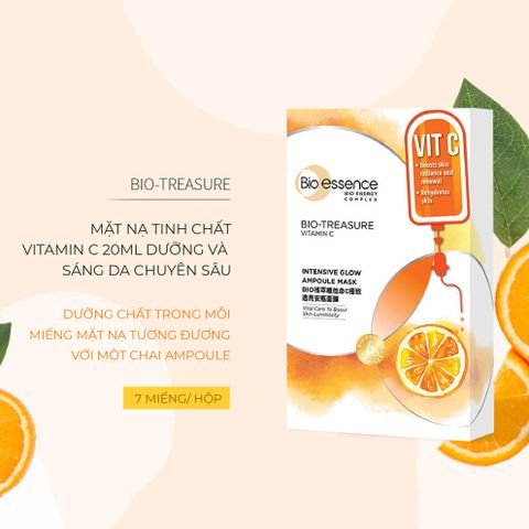 Bio-essence Mặt nạ Bio - Treasure Vitamin C Intensive Glow Ampoule Mask 20ml