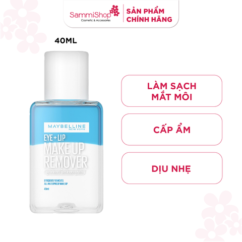 Maybelline Nước tẩy trang mắt môi Makeup Remover Lip & Eye 40ml (IP07)