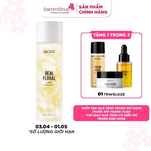 Nacific Nước hoa hồng Real Floral Toner Calendula 180ml