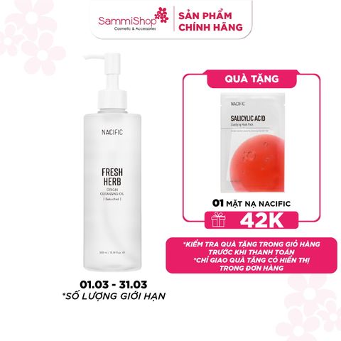Nacific Dầu tẩy trang Fresh Herb Origin Cleansing Oil Bakuchiol 300ml
