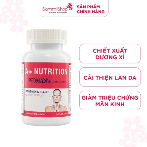 Nature Gift Thực phẩm bảo vệ sức khỏe A+ Nutrition Women’s Enhancement 60V hỗ trợ giảm triệu chứng tiền mãn kinh, mãn kinh