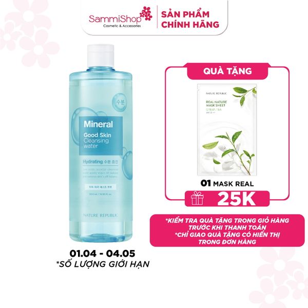 Nature Republic Nước tẩy trang Good Skin Mineral Ampoule Cleansing Water 500 ml