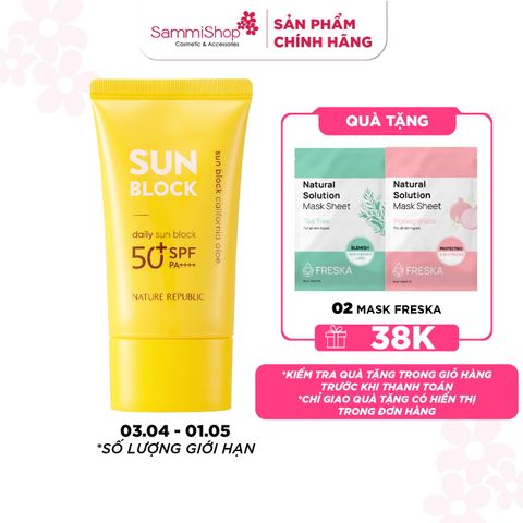 Nature Republic Kem chống nắng California Aloe Daily Sun Block SPF50+PA++++ 57ml