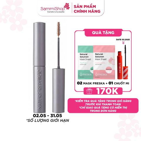 Nature Republic Chuốt lông mày Botanical Skinny Eyebrow Coating Cara 02 bread brown 3.5g