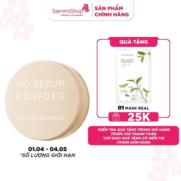 Nature Republic Phấn phủ Provence Tea Tree No-Sebum Powder 4g
