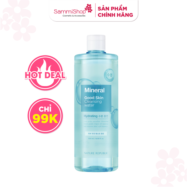 APP-WEB 01.08 - 04.09 Nature Republic Nước tẩy trang Good Skin Mineral Ampoule Cleansing Water 500 ml