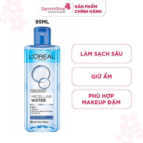 Loreal Micellar Water Deep Cleansing even For Sensitive Skin 95ml