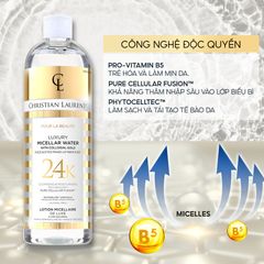 Christian Laurent Nước tẩy trang mặt Luxury micellar water with colloidal gold 500ml