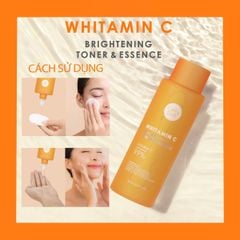 Cathy Doll Nước hoa hồng dưỡng trắng da mờ thâm Whitamin C Brightening Toner And Essence300ml