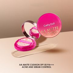 Cathy Doll phấn nước dạng lì  aa matte cushion spf50 acne&sebum control