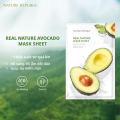 Nature Republic Mặt nạ giấy Real Nature Avocado Mask Sheet 23ml