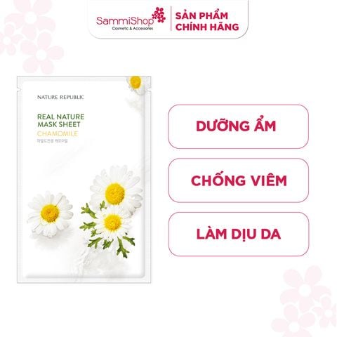 Nature Republic Mặt nạ giấy Real Nature Chamomile Mask Sheet 23ml