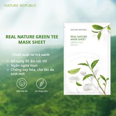 Nature Republic Mặt nạ giấy Real Nature Green Tea Mask Sheet 23ml