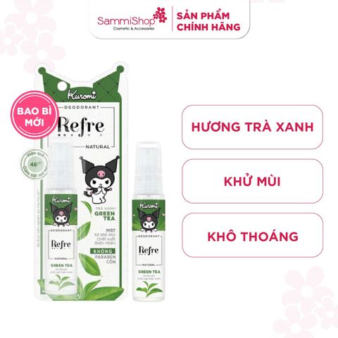Refre Xịt khử mùi Natural Grean Tea 30ml