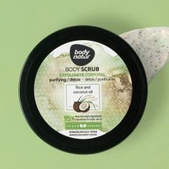 Body Natur Tẩy da chết cơ thể Body Scrub Rice and Coconut Oil 200ml