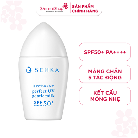 Senka Sữa chống nắng Perfect UV Gentle Milk SPF 50+ 40ml