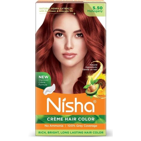 Nisha Nhuộm tóc nâu đỏ Mahogany