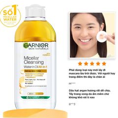 Garnier Nước tẩy trang  Micellar Oil - Infused Cleansing Water