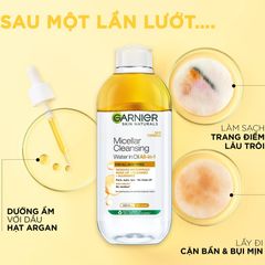 Garnier Nước tẩy trang  Micellar Oil - Infused Cleansing Water