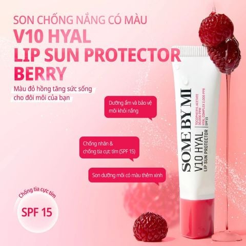 Some By Mi Son dưỡng chống nắng V10 Hyal Lip Sun Protector 7ml