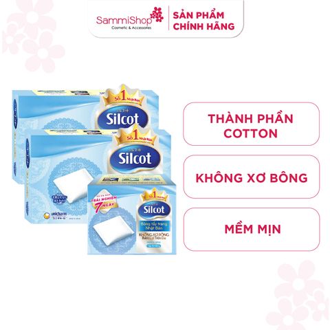 Silcot Combo 2 Bông Tẩy Trang Nhật Bản 82 miếng + 18 miếng