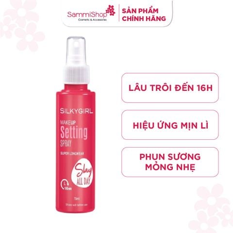 Silkygirl Xịt khóa nền Makeup Setting Spray - Super Longwear 70ml