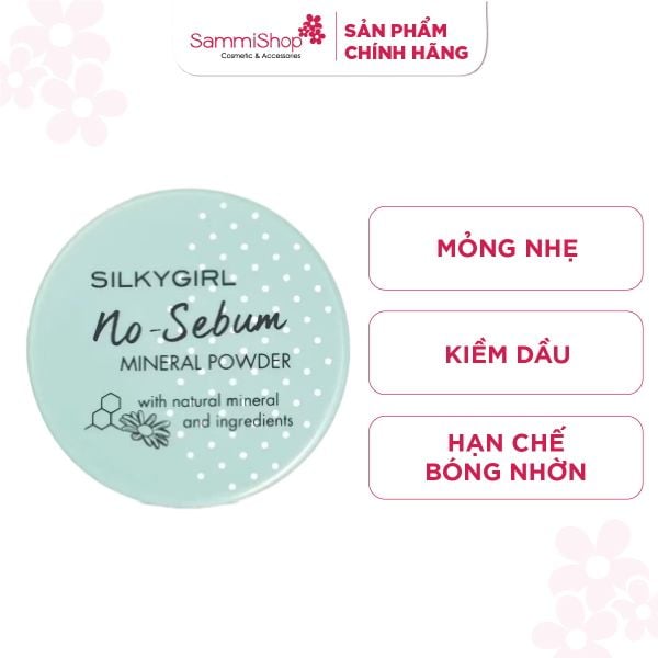Silkygirl Phấn phủ No Sebum Mineral Powder 5g