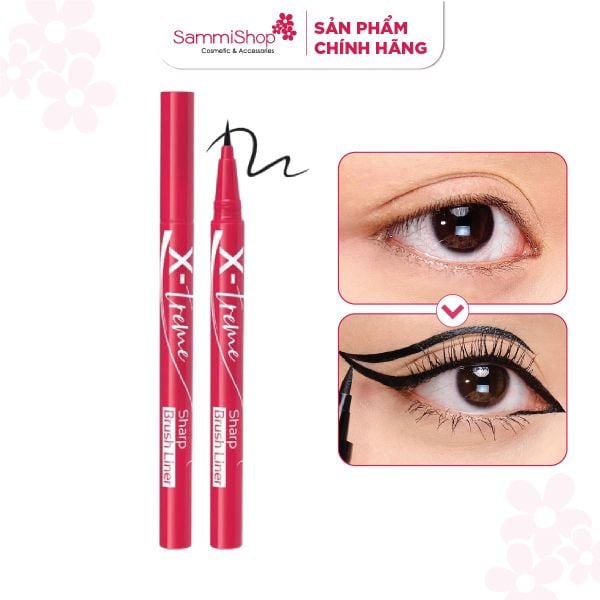 Silkygirl Kẻ mắt nước X-treme Sharp Brush Liner #01 Extreme Black 0.5ml