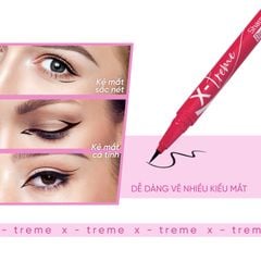 Silkygirl Kẻ mắt nước X-treme Sharp Brush Liner #01 Extreme Black 0.5ml