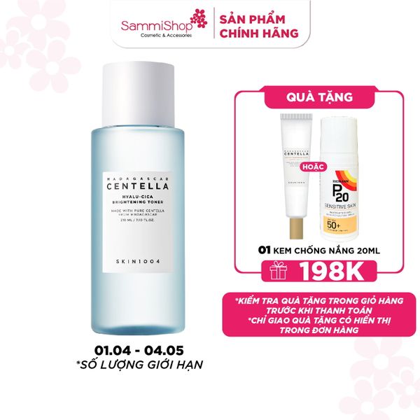 Skin1004 Nước hoa hồng Madagascar Centella Hyalu-cica Brightening Toner 210ml
