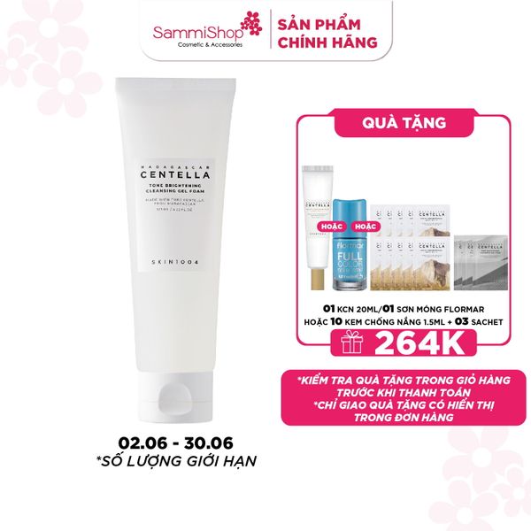 Skin1004 Sữa rửa mặt Madagascar Centella Tone Brightening Cleansing Gel Foam 125ml