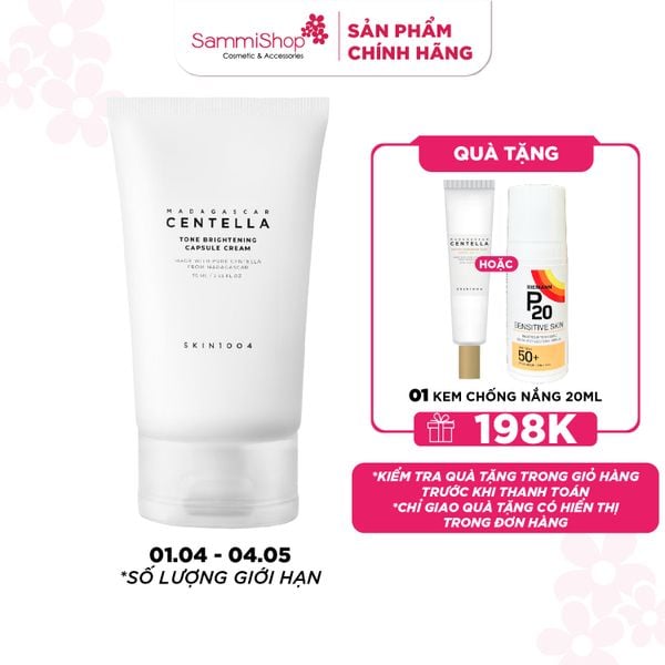 [APP+WEB 01.04 - 04.05] Skin1004 Kem dưỡng Madagascar Centella Tone Brightening Capsule Cream 75ml (IP08) ver 1