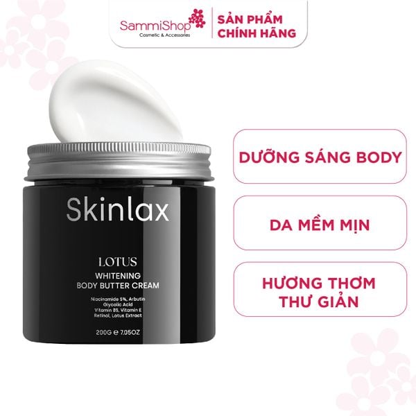 Skinlax Kem dưỡng Lotus Whitening Body Butter Cream 200g