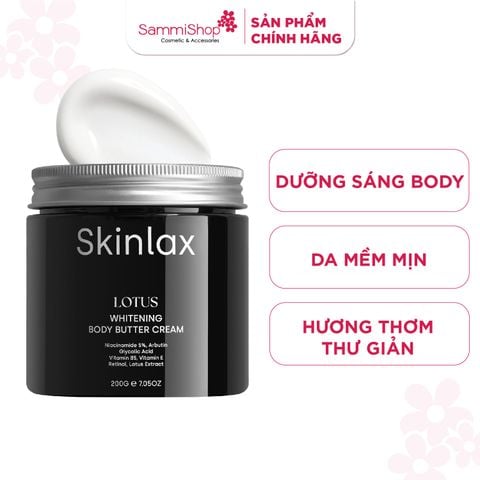 Skinlax Kem dưỡng Lotus Whitening Body Butter Cream  200g