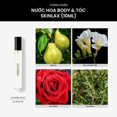 Skinlax Nước hoa tóc & cơ thể hương Summer Pear 10ml