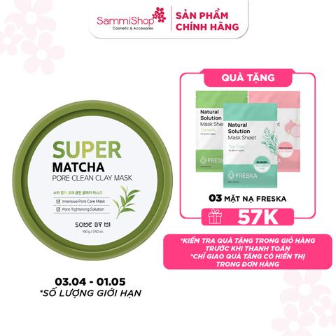 Some By Mi Mặt nạ rửa Super Matcha Pore Clean Clay Mask 100g