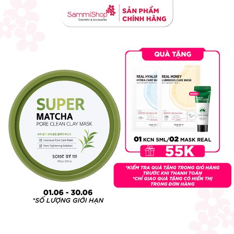 Some By Mi Mặt nạ rửa Super Matcha Pore Clean Clay Mask 100g
