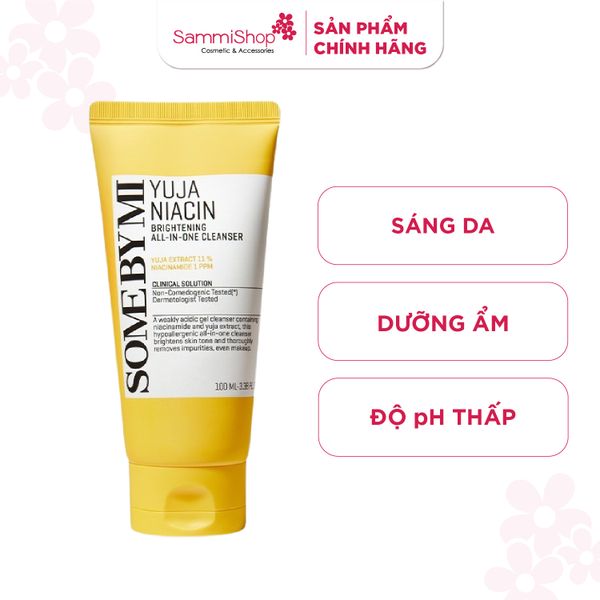 Some By Mi Sữa rửa mặt Yuja Niacin Brightening All-In-One Cleanser 100ml