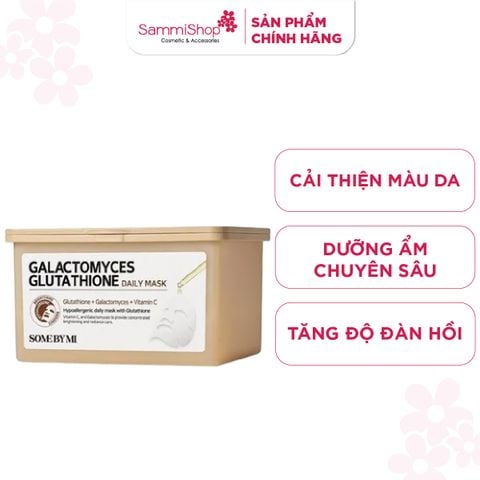 Some By Mi Hộp mặt nạ giấy Galactomyces Glutathione Daily Mask 350ml (hộp 30 miếng)