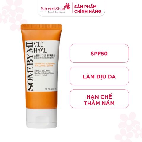 Some By Mi Kem chống nắng V10 Hyal Air Fit Sunscreen Broad Spectrum SPF50 50ml