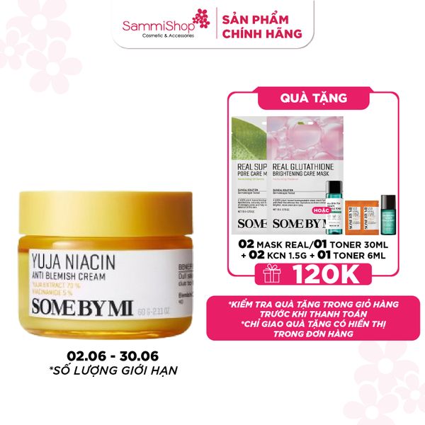 Some By Mi Kem dưỡng Yuja Niacin Anti Blemish Cream 60g